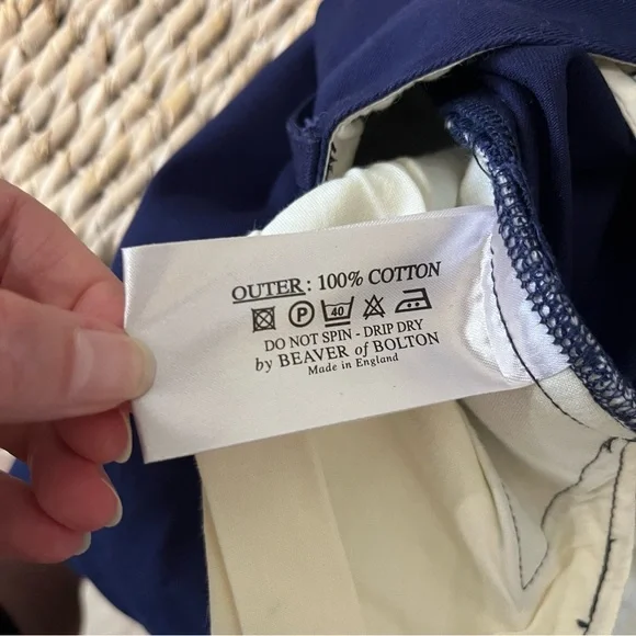 TWC The Workers Club Canvas Cargo Pants Trousers Navy Blue Size W 39” NEW Crop - Picture 8 of 8